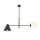 Längliche Deckenlampe Metall Glas Schwarz E14 blendarm