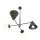 Schwarze Deckenlampe Metall Glas B:70 cm E14 blendarm