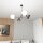 Schwarze Deckenlampe Metall Glas B:70 cm E14 blendarm