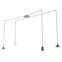Spider H&auml;ngelampe Metall Glas flexibel elegant XXL