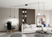 Spider Hängelampe Metall Glas flexibel elegant XXL