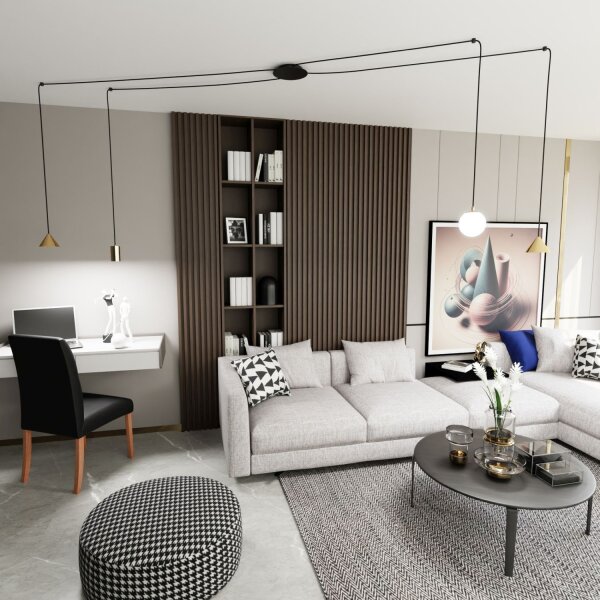 XXL Hängelampe Spider Metall Glas flexibel 200 cm Kabel