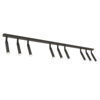 Verstellbarer Deckenspot Schwarz Metall G9 116 cm lang