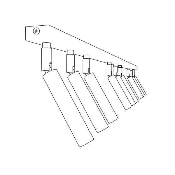 Verstellbarer Deckenspot Weiß Metall G9 116 cm länglich