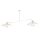 Weiße Deckenlampe 2-flammig Zeitlos E27 L:100 cm Metall
