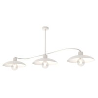 Weiße Deckenlampe 3-flammig Zeitlos E27 L:113 cm...