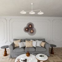 Weiße Deckenlampe 3-flammig Zeitlos E27 L:113 cm...