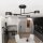 Deckenleuchte Schwarz Metall GX53 4-flammig akzentuiert