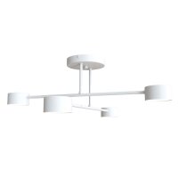 Deckenlampe Wei&szlig; Metall GX53 4-flammig akzentuiert