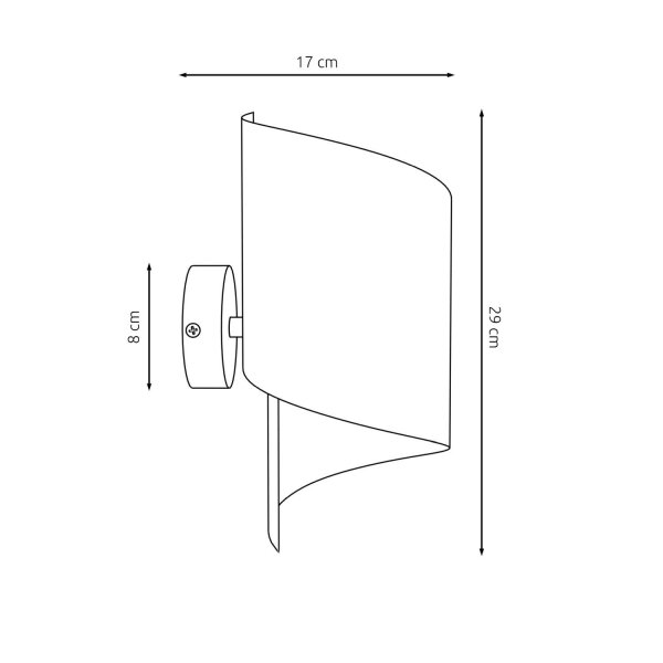 Wandlampe Modern Metall geschwungen G9 B:17 cm Weiß