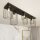 Metall Deckenlampe Schwarz L:115 cm Retro E27 6-flammig