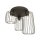 Runde Deckenlampe Schwarz Metall E27 3-flammig B:30 cm