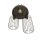 Runde Deckenlampe Schwarz Metall E27 3-flammig B:30 cm