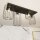 Metall Deckenlampe Schwarz L:70 cm Retro E27 4-flammig