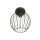 Deckenlampe E27 Metall Drahtschirm Ø24 cm rund Schwarz