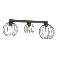 Deckenleuchte Schwarz Draht L:60 cm lang Metall Retro