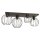 Deckenlampe Retro Schwarz Draht E27 3-flmg 70 cm lang