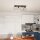 Deckenlampe Retro Schwarz Draht E27 3-flmg 70 cm lang