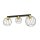 Elegante Deckenlampe E27 Schwarz Gold Metall 60 cm lang