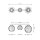 Elegante Deckenlampe E27 Schwarz Gold Metall 60 cm lang