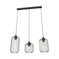 Dekorative H&auml;ngelampe Metall Schwarz E27 L:40 cm lang