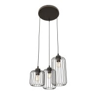 Dekorative Pendelleuchte Metall Schwarz E27 B:30 cm
