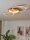 LED Deckenlampe Natur Schwarz Weiß L:87,4 cm 3000 W