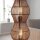 Boho Stehlampe Bambus Metall Schwarz E27 110 cm 4-flmg