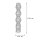 Boho Stehlampe Bambus Metall Schwarz E27 110 cm 4-flmg