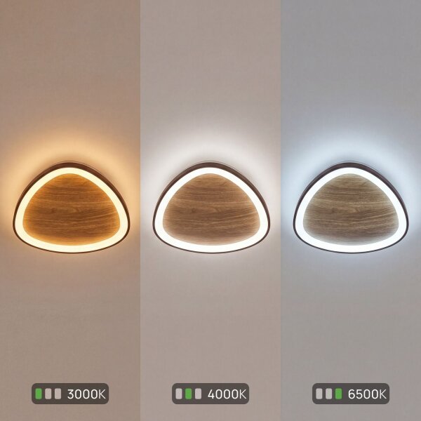LED Deckenlampe Holz Aluminium dimmbar 3000/4000/6500K