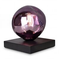 Tischleuchte Lila Glas verspiegelt E14 17,5 cm Metall