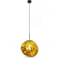 Hängelampe Glas Gelb Metall E27 Ø36 cm...