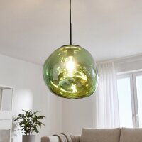 Pendelleuchte Glas Grün Metall E27 Ø36 cm...