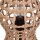 Boho Stehlampe Rattan Korb Metall E27 4-flammig 111 cm
