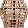 Boho Stehlampe Rattan Korb Metall E27 4-flammig 111 cm
