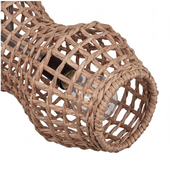 Pendelleuchte Boho Rattan Metall E27 4-flammig 107 cm