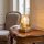 Tischlampe Gold Bernstein Metall Glas Kugel E14 17,5 cm
