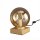 Tischlampe Gold Bernstein Metall Glas Kugel E14 17,5 cm