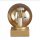 Tischlampe Gold Bernstein Metall Glas Kugel E14 17,5 cm