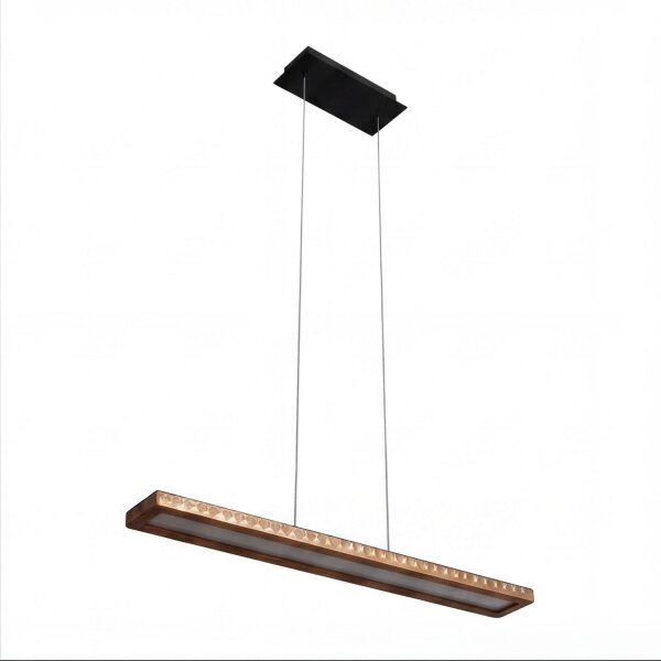 LED Pendelleuchte dimmbar Holz Aluminium 70 cm 3000 K