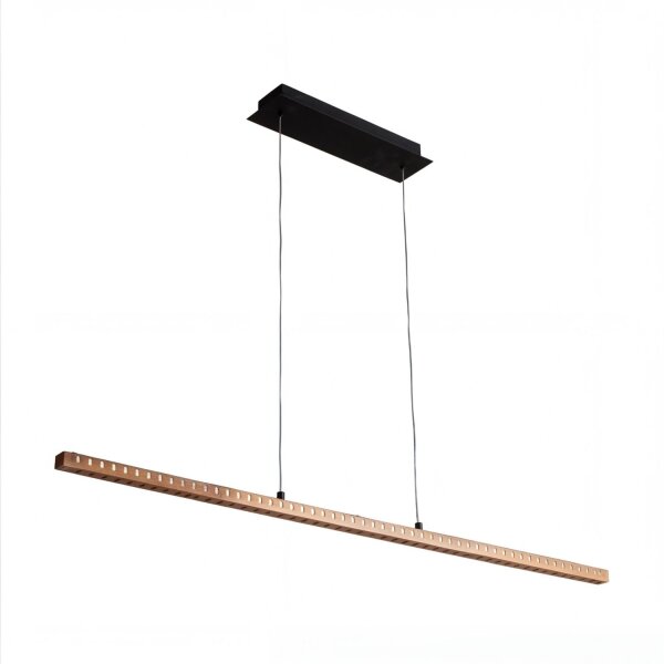 LED Hängelampe dimmbar Holz Aluminium 120 cm 3000 K