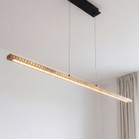 LED Hängelampe dimmbar Holz Aluminium 120 cm 3000 K