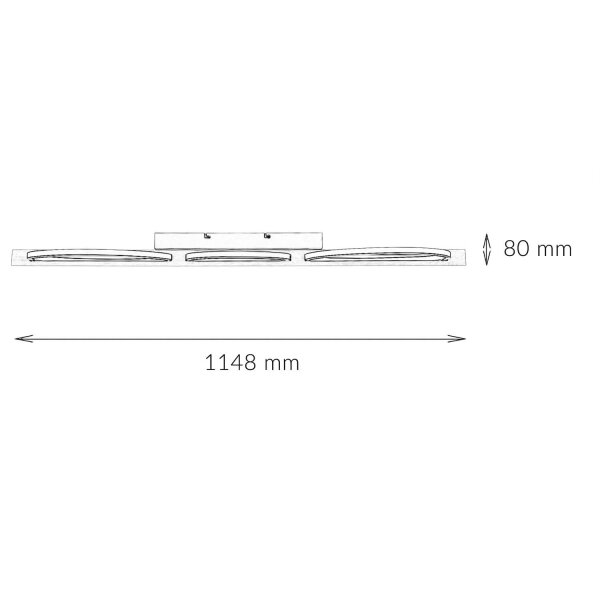 Plafonnier LED Noir Naturel Anneaux 114,8 cm 3000 K