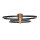 Plafonnier LED Noir Naturel Anneaux 114,8 cm 3000 K