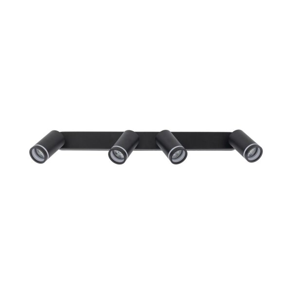 Deckenstrahler Metall Schwarz 74 cm lang 4-flammig GU10