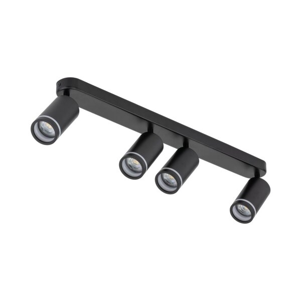 Deckenstrahler Metall Schwarz 74 cm lang 4-flammig GU10