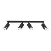 Deckenstrahler Metall Schwarz 74 cm lang 4-flammig GU10
