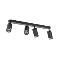 Deckenstrahler Metall Schwarz 74 cm lang 4-flammig GU10
