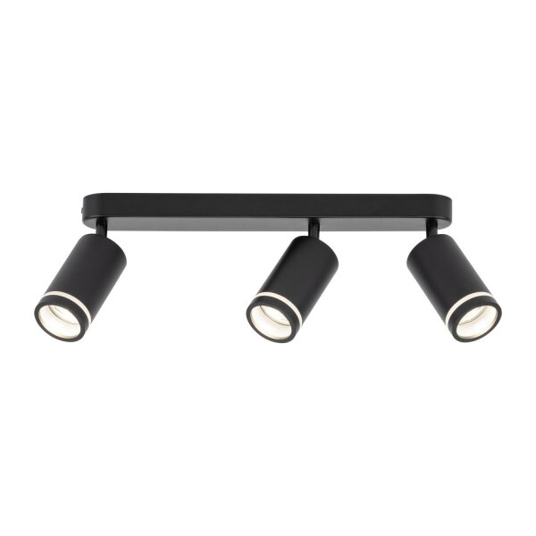 Deckenstrahler 3-flammig Schwarz 55 cm lang Metall GU10