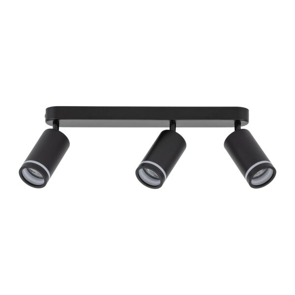 Deckenstrahler 3-flammig Schwarz 55 cm lang Metall GU10